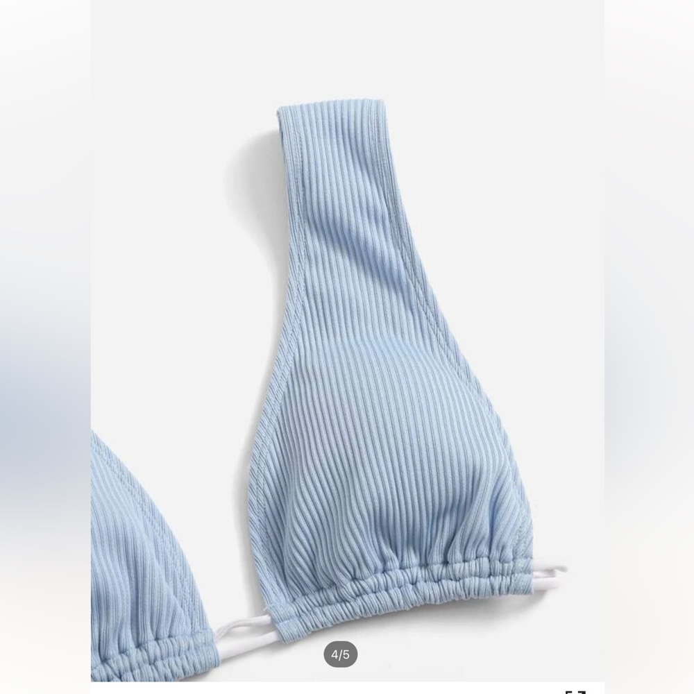 SHEIN Ribbed Drawstring Draw Back Bikini M - Picture 2 of 6